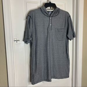 Swiss Cross Hooded Short Sleeve Shirt Size Large